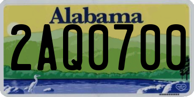 AL license plate 2AQ0700