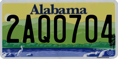 AL license plate 2AQ0704