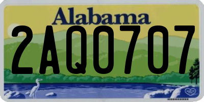 AL license plate 2AQ0707