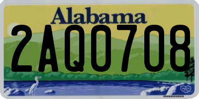 AL license plate 2AQ0708