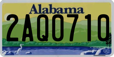 AL license plate 2AQ0710