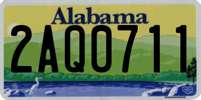 AL license plate 2AQ0711