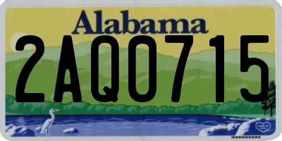 AL license plate 2AQ0715