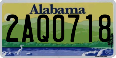 AL license plate 2AQ0718