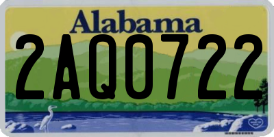 AL license plate 2AQ0722
