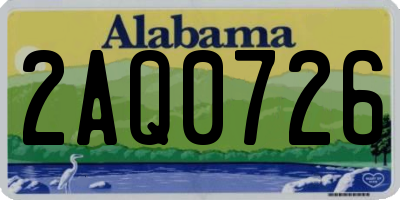 AL license plate 2AQ0726