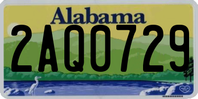 AL license plate 2AQ0729