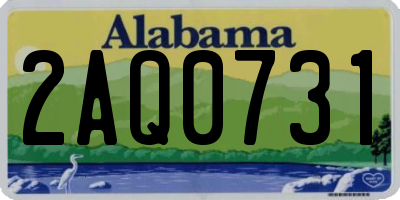 AL license plate 2AQ0731