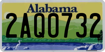 AL license plate 2AQ0732