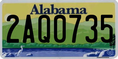 AL license plate 2AQ0735