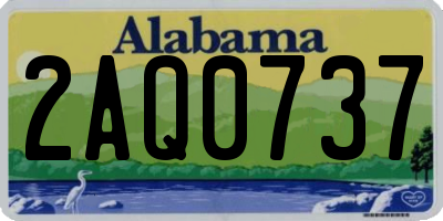 AL license plate 2AQ0737