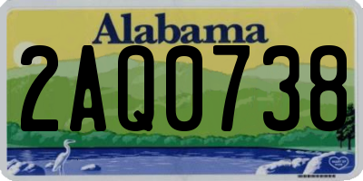 AL license plate 2AQ0738