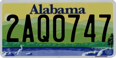 AL license plate 2AQ0747