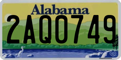 AL license plate 2AQ0749