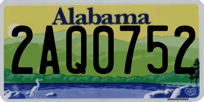 AL license plate 2AQ0752