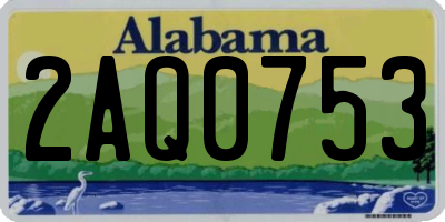 AL license plate 2AQ0753