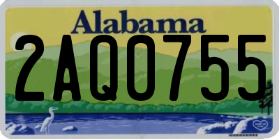 AL license plate 2AQ0755