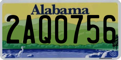 AL license plate 2AQ0756