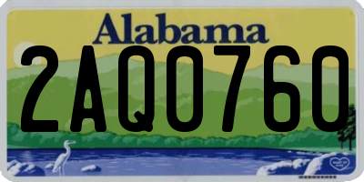 AL license plate 2AQ0760