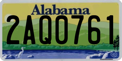 AL license plate 2AQ0761