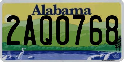 AL license plate 2AQ0768
