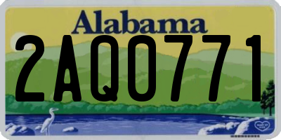 AL license plate 2AQ0771