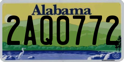 AL license plate 2AQ0772