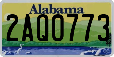 AL license plate 2AQ0773