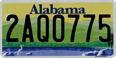 AL license plate 2AQ0775