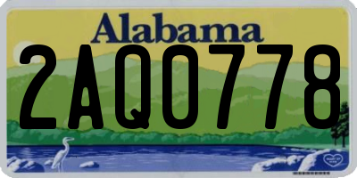 AL license plate 2AQ0778