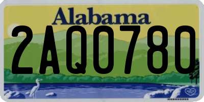 AL license plate 2AQ0780