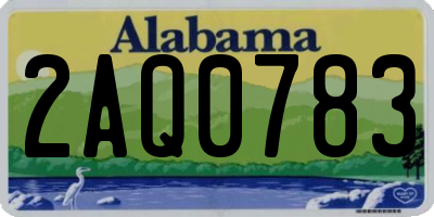AL license plate 2AQ0783