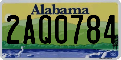 AL license plate 2AQ0784