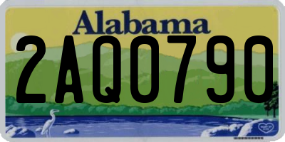 AL license plate 2AQ0790