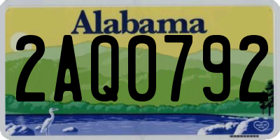 AL license plate 2AQ0792
