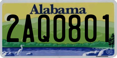 AL license plate 2AQ0801