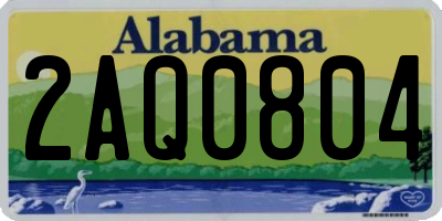 AL license plate 2AQ0804