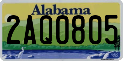 AL license plate 2AQ0805