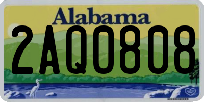 AL license plate 2AQ0808