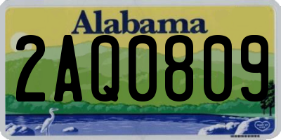 AL license plate 2AQ0809