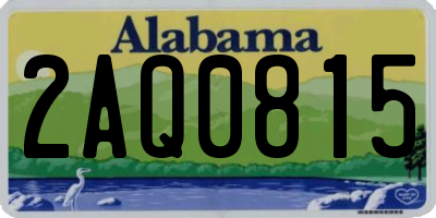AL license plate 2AQ0815