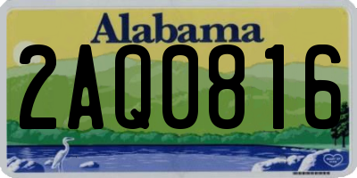 AL license plate 2AQ0816