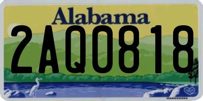 AL license plate 2AQ0818