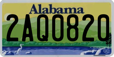 AL license plate 2AQ0820