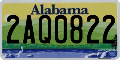 AL license plate 2AQ0822