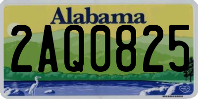 AL license plate 2AQ0825