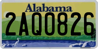 AL license plate 2AQ0826