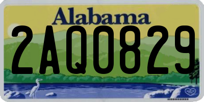 AL license plate 2AQ0829