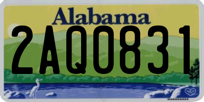 AL license plate 2AQ0831