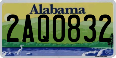 AL license plate 2AQ0832